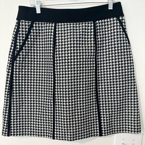 Lafayette 148 New York Houndstooth Mini Skirt 10